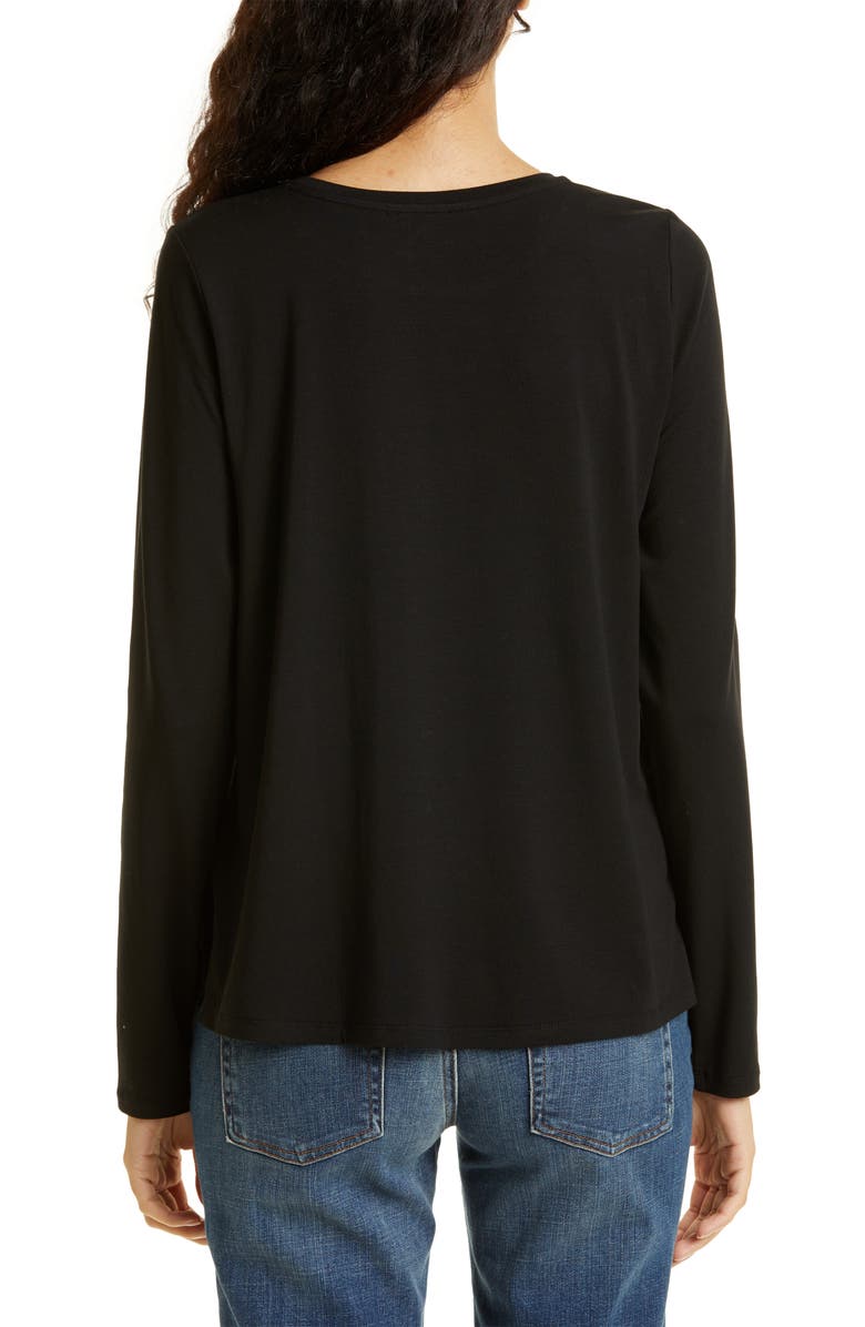 Eileen Fisher Long Sleeve Crewneck Top, Alternate, color,