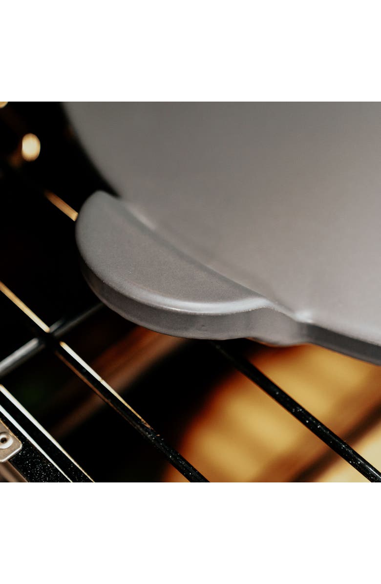 Old Stone Glazed Cordierite Pizza Stone With Handles, 15-Inch, Alternate, color, Grey