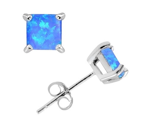 Sterling Silver Opal Studs