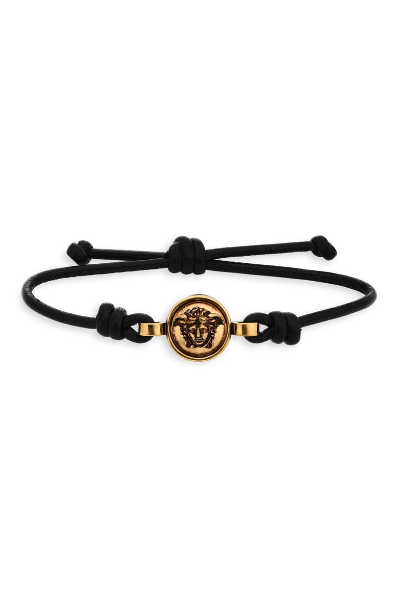 Men's Leather Slide Bracelet, Main, color, ABSINTHE GOLD 82
