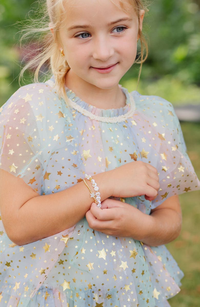 Bits & Bows Birthday Girl Beaded Bracelet, Alternate, color, Pink