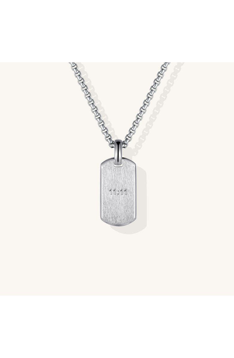Mantra 1111 Tag Chain necklace, Main, color, Silver