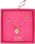 Leith Beaded Butterfly Pendant Necklace