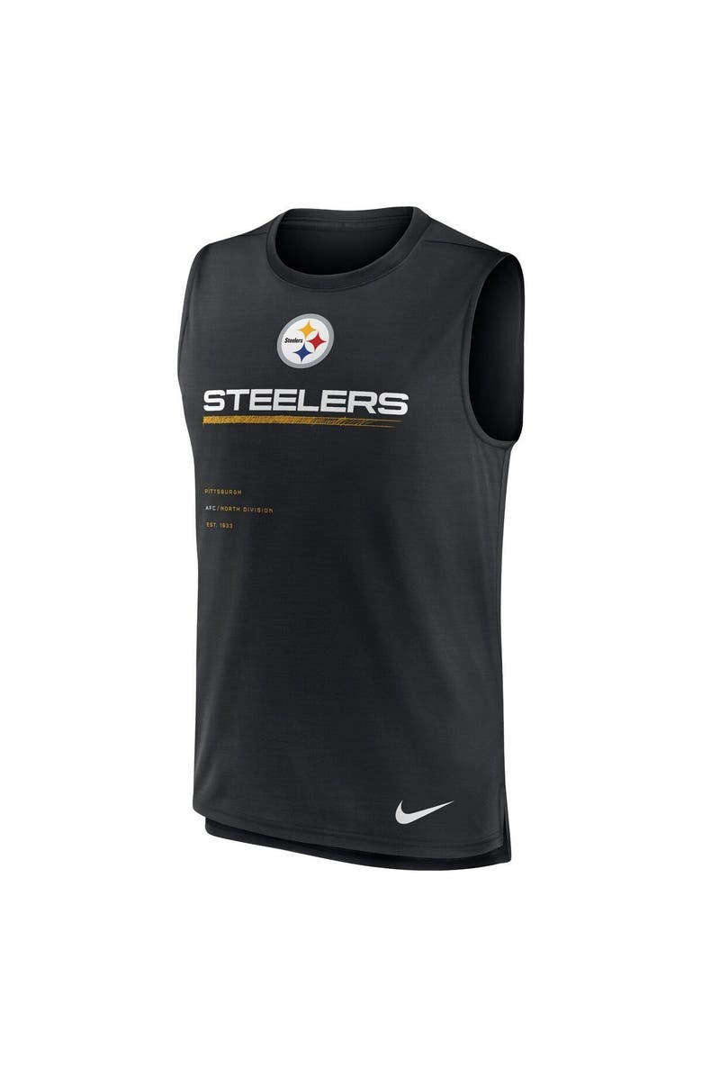 Nike Men's Nike Black Pittsburgh Steelers Muscle Trainer Tank Top, Alternate, color, 