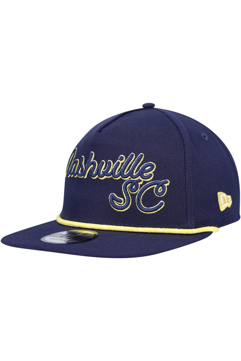 Men's New Era  Navy Nashville SC Script Golfer Adjustable Hat, Main, color, Navy
