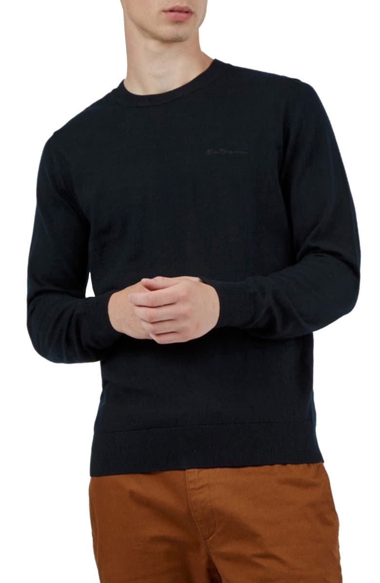 Ben Sherman Regular Fit Merino Wool Blend Sweater, Main, color, 