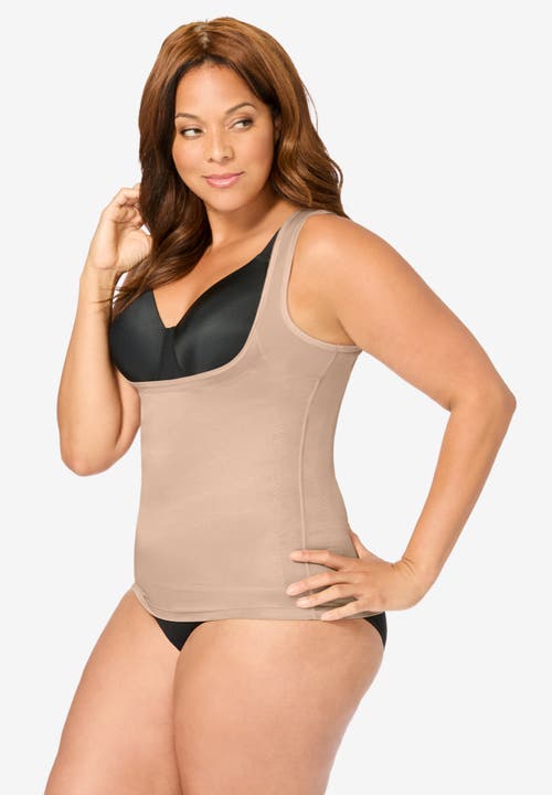 Secret Solutions Power Shaper Firm Control Wear-your-own-bra Shaper Tank In Black