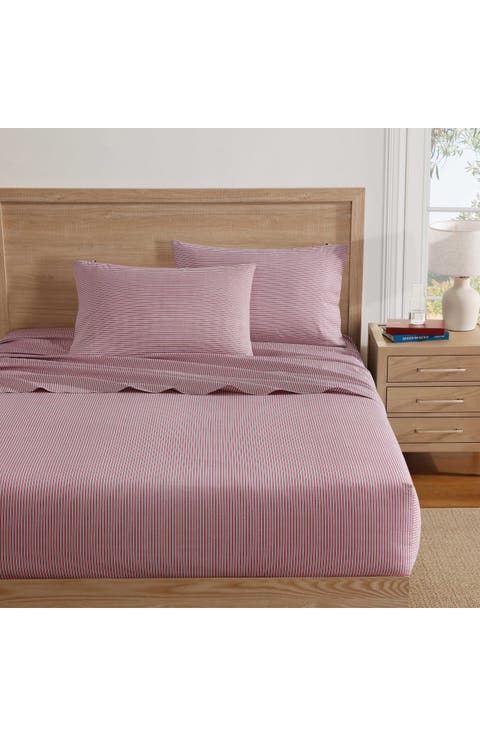 Highland Ticking Stripe Cotton Fitted Sheet