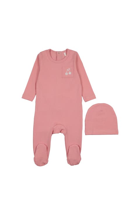 Stitched Graphic Footie for Baby Girl