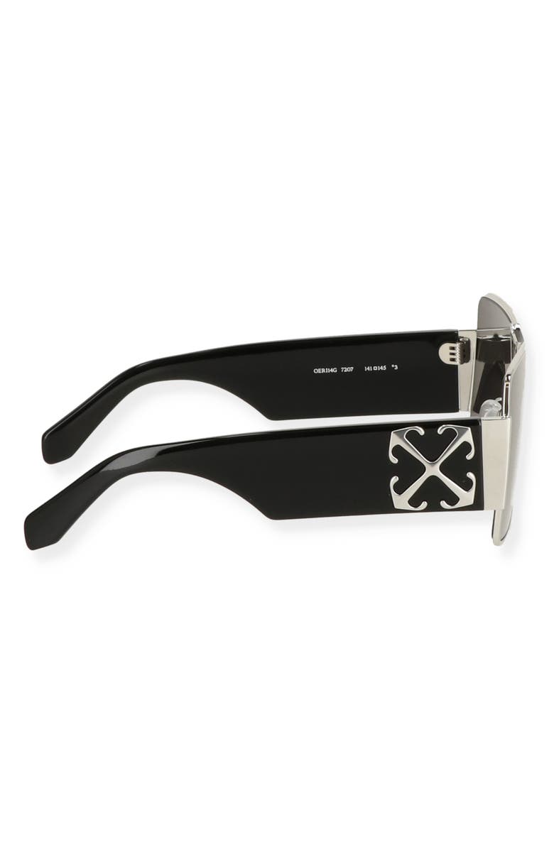Off-White Square Sunglasses, Alternate, color, Silver Dark Grey