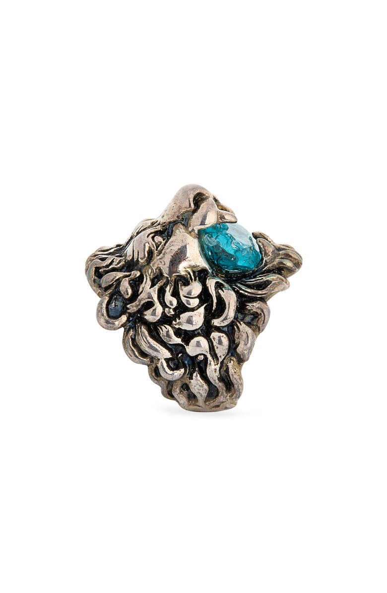 Gucci Lion Head Ring, Alternate, color, Tourmaline