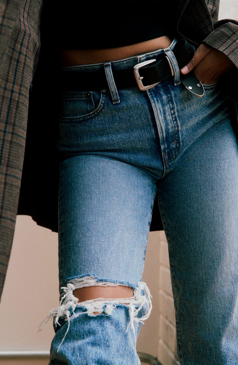 Madewell Leather Western Belt, Alternate, color, 