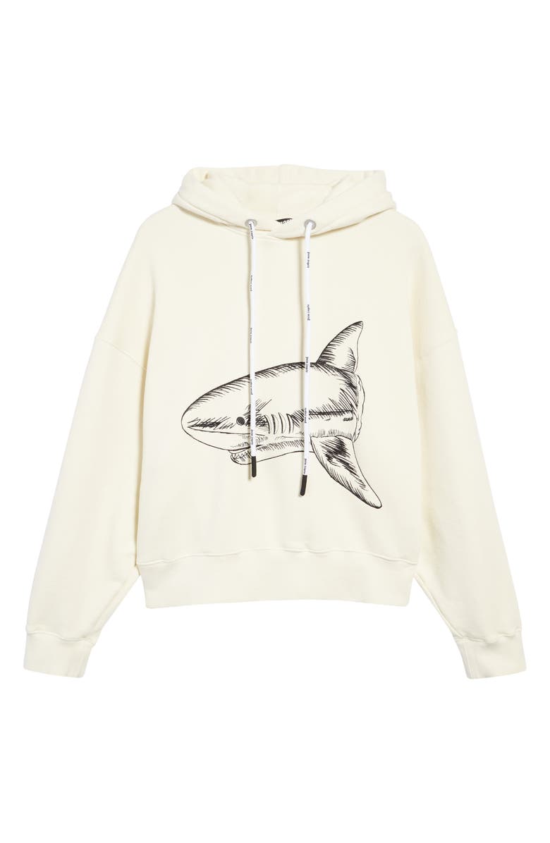 Palm Angels Split Shark Cotton Graphic Hoodie, Alternate, color, 