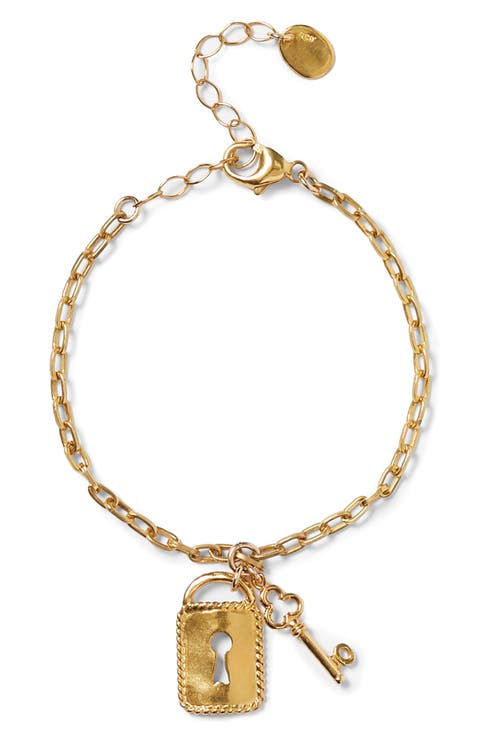 Lock & Key Charm Bracelet
