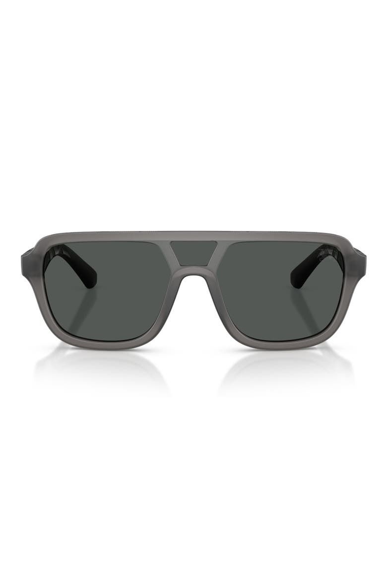 128mm Pilot Sunglasses, Main, color, MATTE GREY / DARK GREY