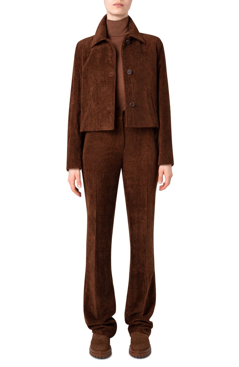 Akris Leland Corduroy Crop Jacket, Alternate, color,