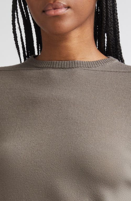 Rick Owens Biker Level Virgin Wool Crewneck Sweater In Brown