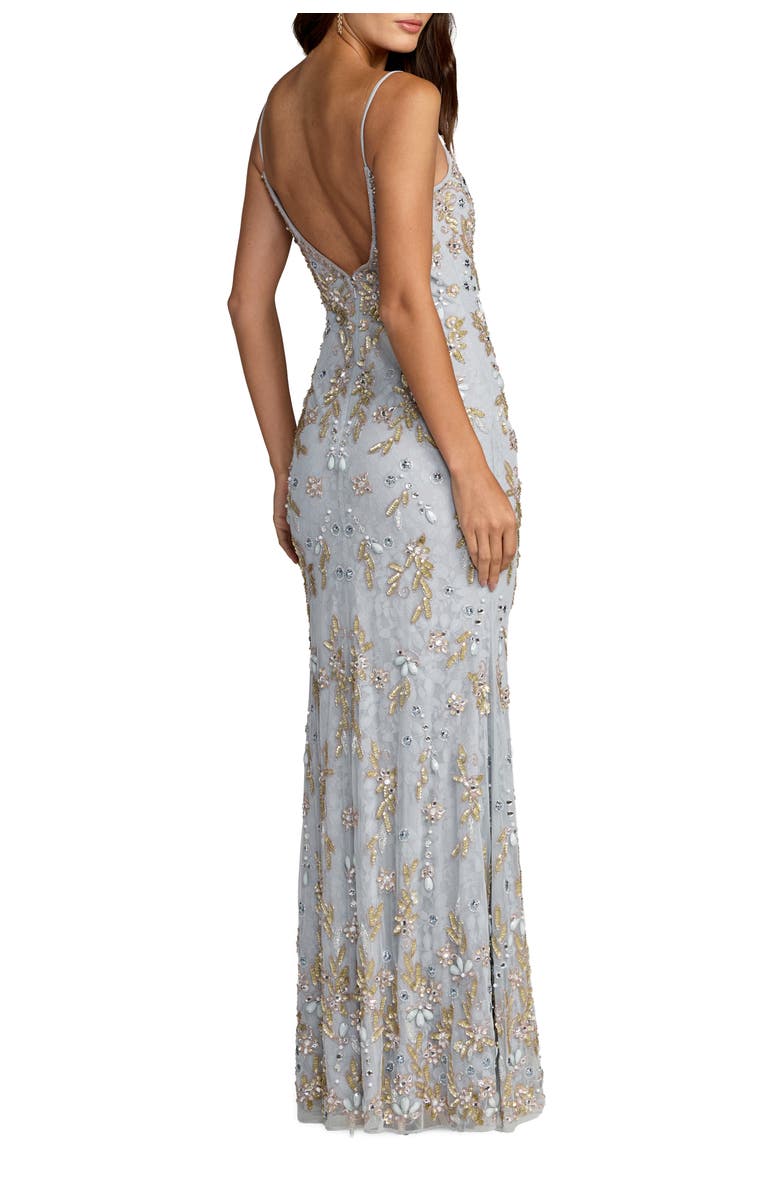 Mac Duggal Embellished Sleeveless Sweetheart Neck Gown, Alternate, color, Powder Blue