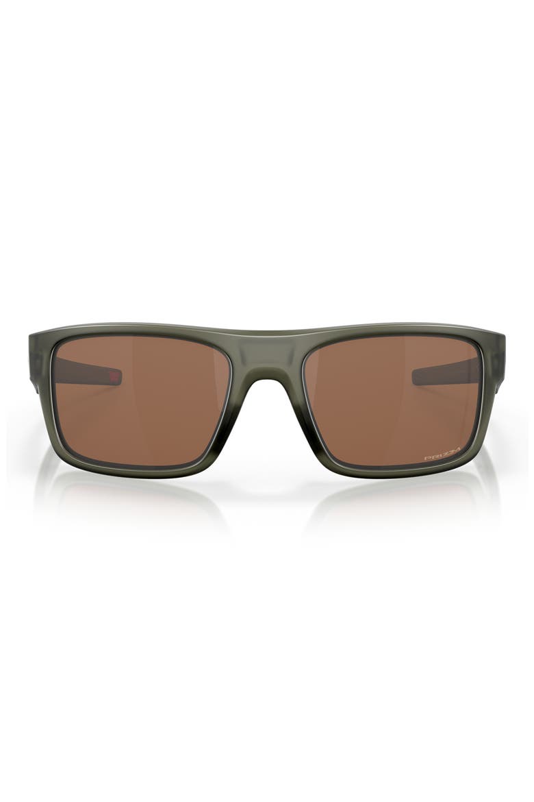 Drop Point 61mm Prizm Rectangle Sunglasses, Main, color, MATTE OLIVE INK / PRIZM
