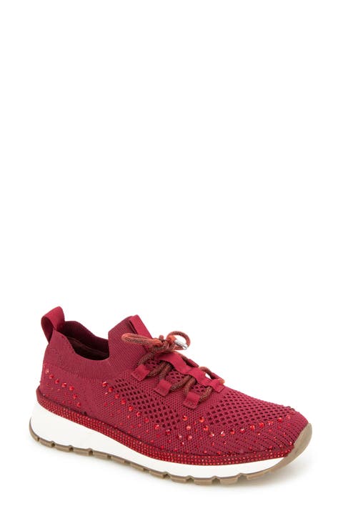 Kacey Rhinestone Knit Sneaker (Women)