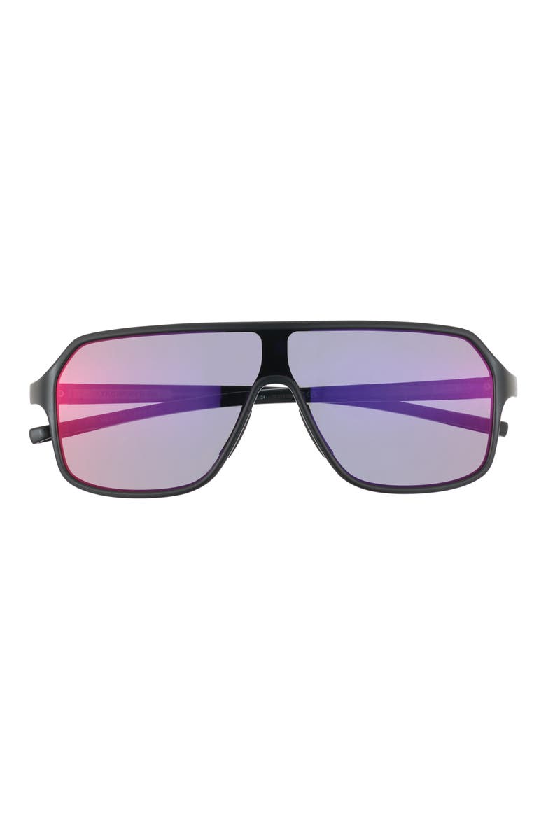 Bolide 136mm Oversize Mask Sunglasses, Main, color, MATTE BLACK / SMOKE MIRROR