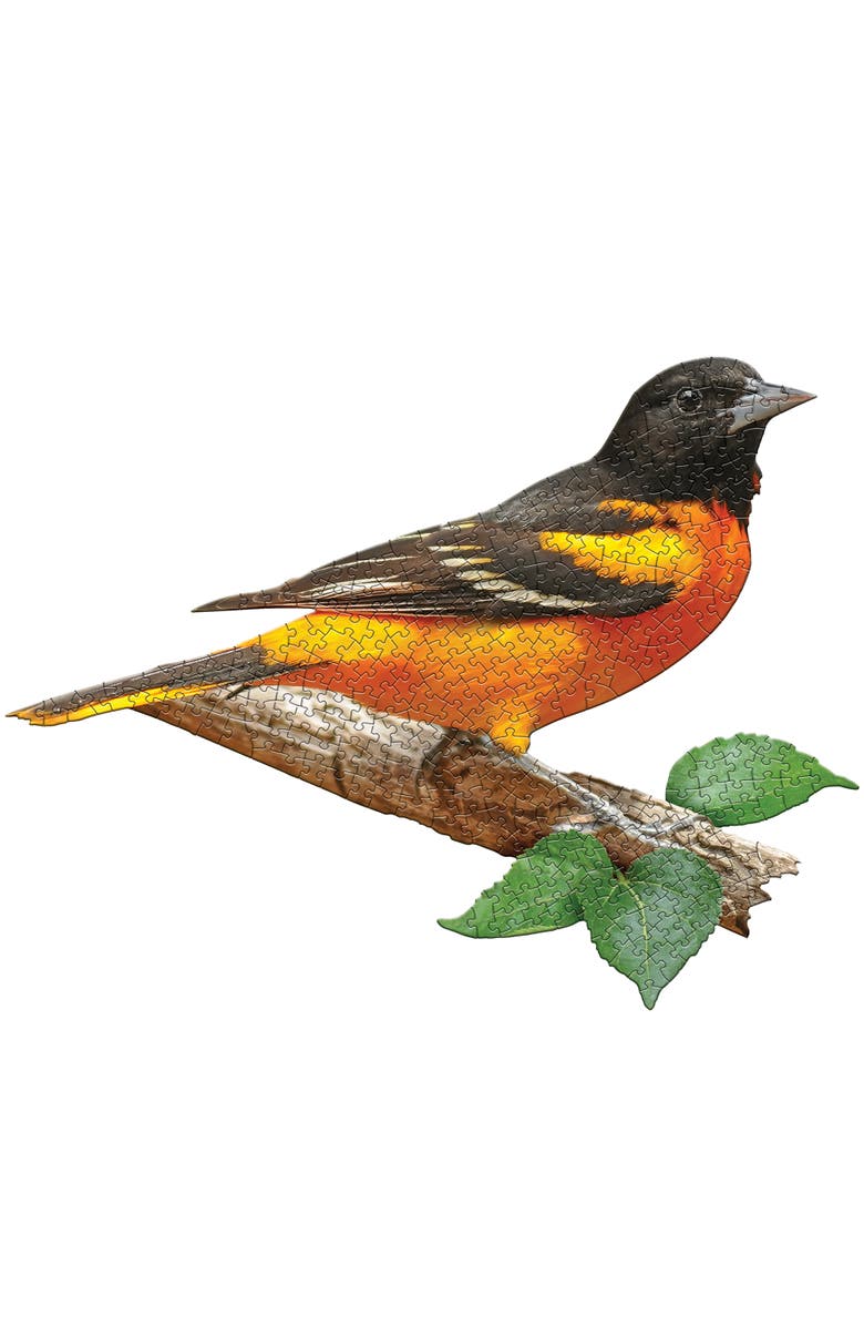 Madd Capp I Am Oriole 300 Piece Bird Shaped Jigsaw Puzzle, Alternate, color, Multicolored