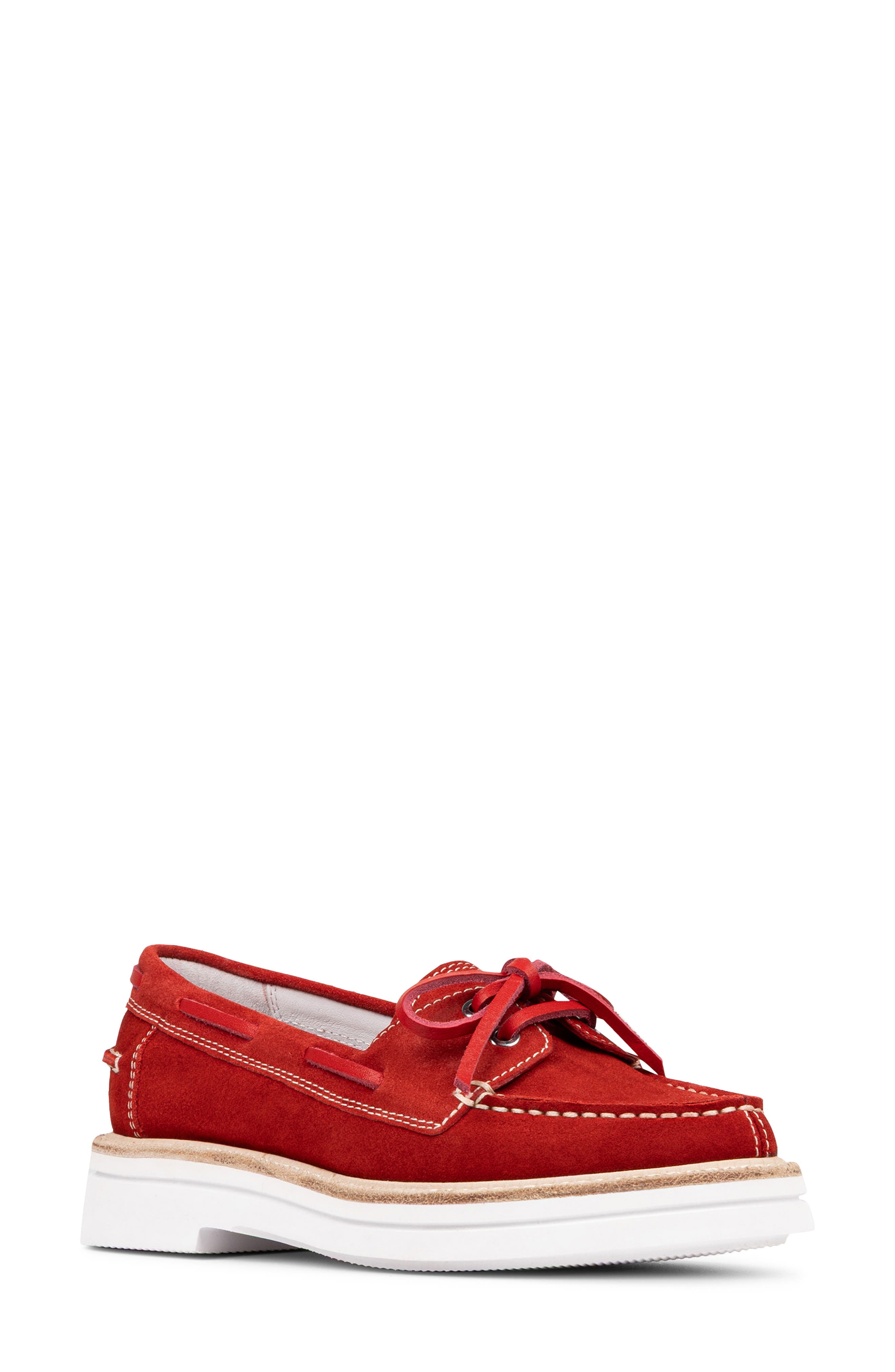 Donald Pliner Lillith Boat Shoe, Main, color, Tomato