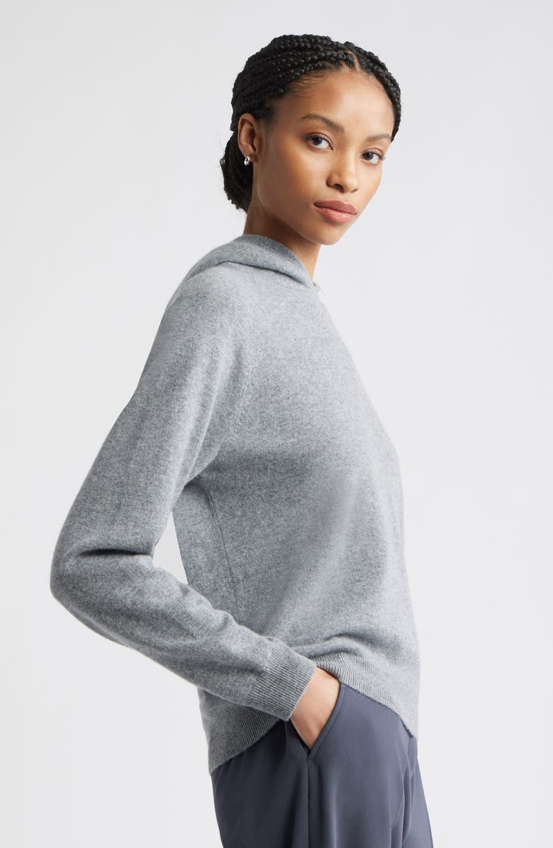Nordstrom Cashmere Sweater Hoodie, Alternate, color, Grey Night