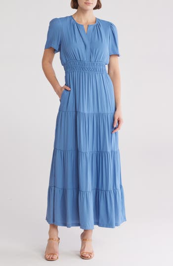By Design Rio Crepe Maxi Dress In Dutch Blue