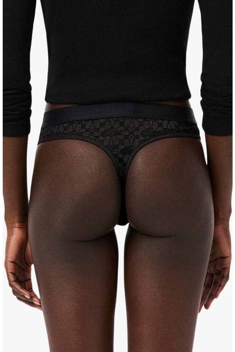 Lace Thong, Alternate, color, 031 - NOIR