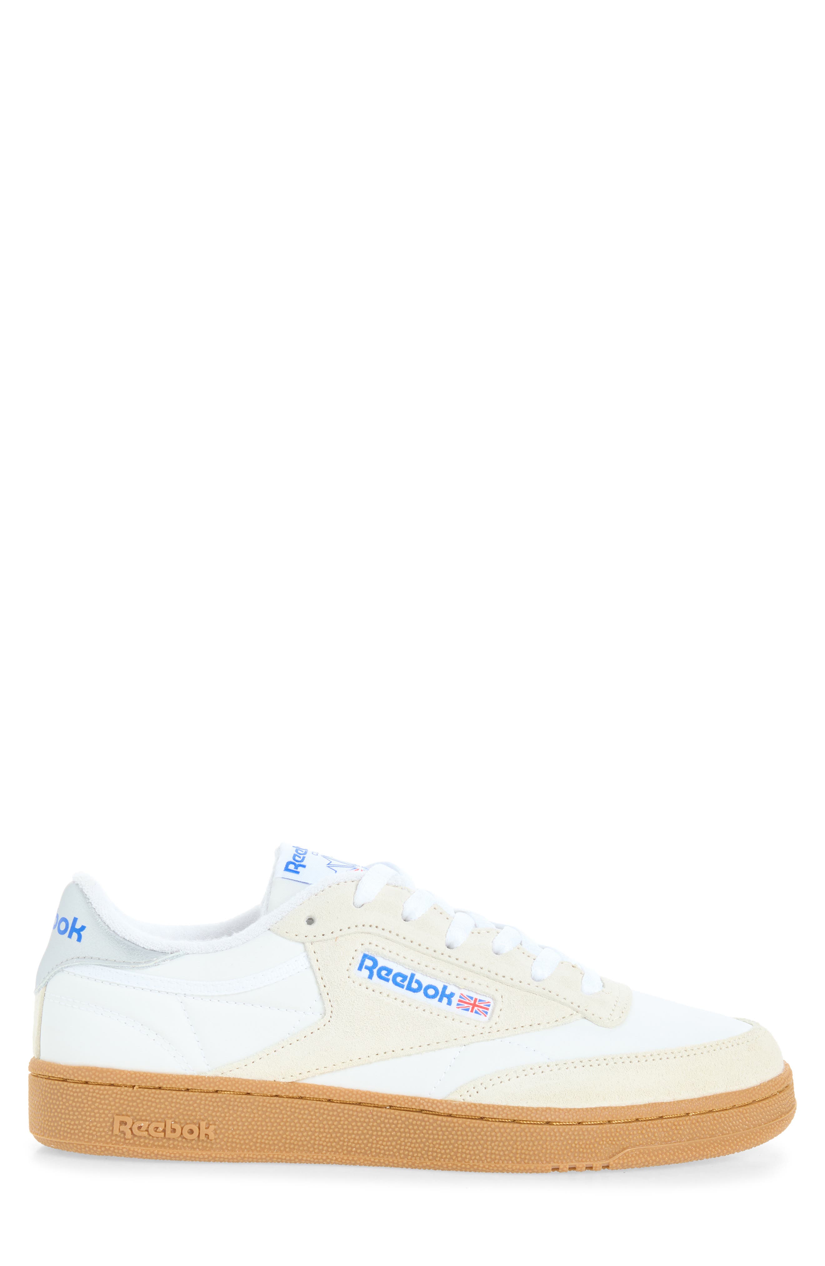 Gender Inclusive Club C 85 Leather Sneaker, Alternate, color, FTWRWHITE/BARELYGREY/GUM