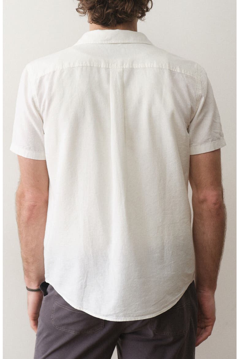 Better-than-Linen Hemp Blend Button-Down Shirt, Alternate, color, WHITE