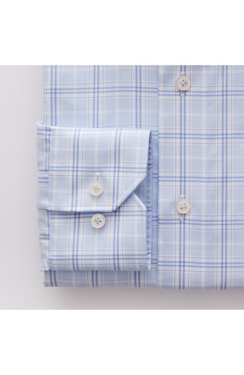 Emanuel Berg Prince Of Wales Check Cotton Twill Button-up Shirt In Blue
