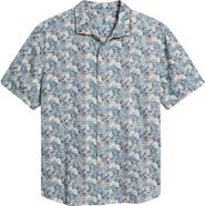 johnnie-O Ragland Botanical Print Cotton Blend Sport Shirt