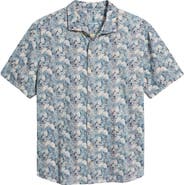 johnnie-O Ragland Botanical Print Cotton Blend Sport Shirt