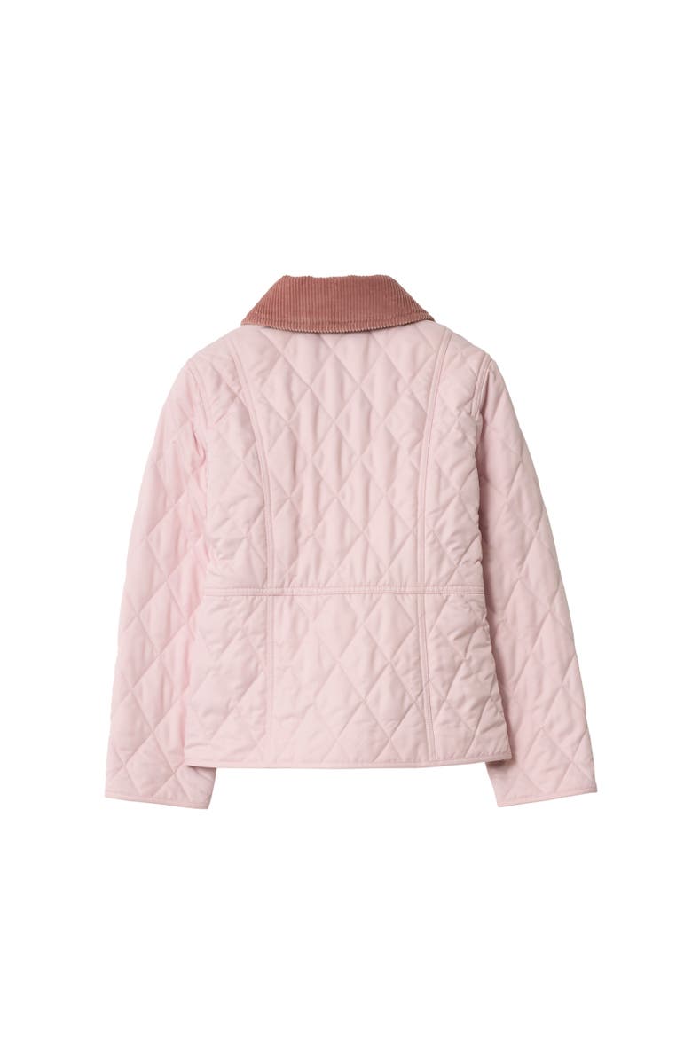 Burberry Girls' Quilted Barn Jacket, Alternate, color, Light Pink