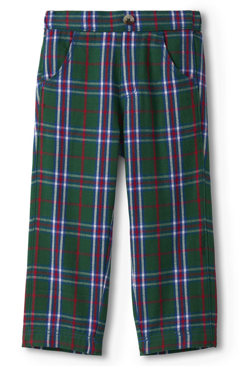 Hatley Holiday Plaid Pants, Main, color, Green