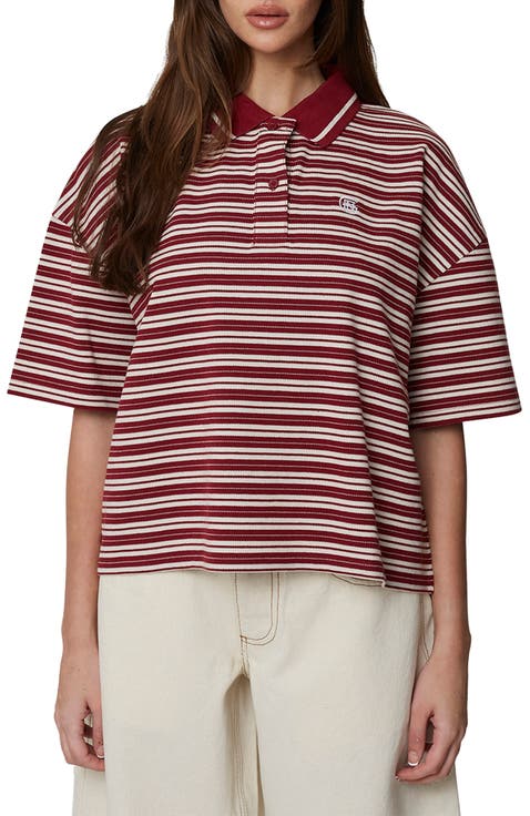 Short Sleeve Striped Polo