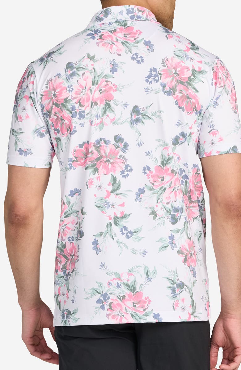 Bad Birdie Core Spring Showers Floral Performance Golf Polo, Alternate, color, Spring Showers