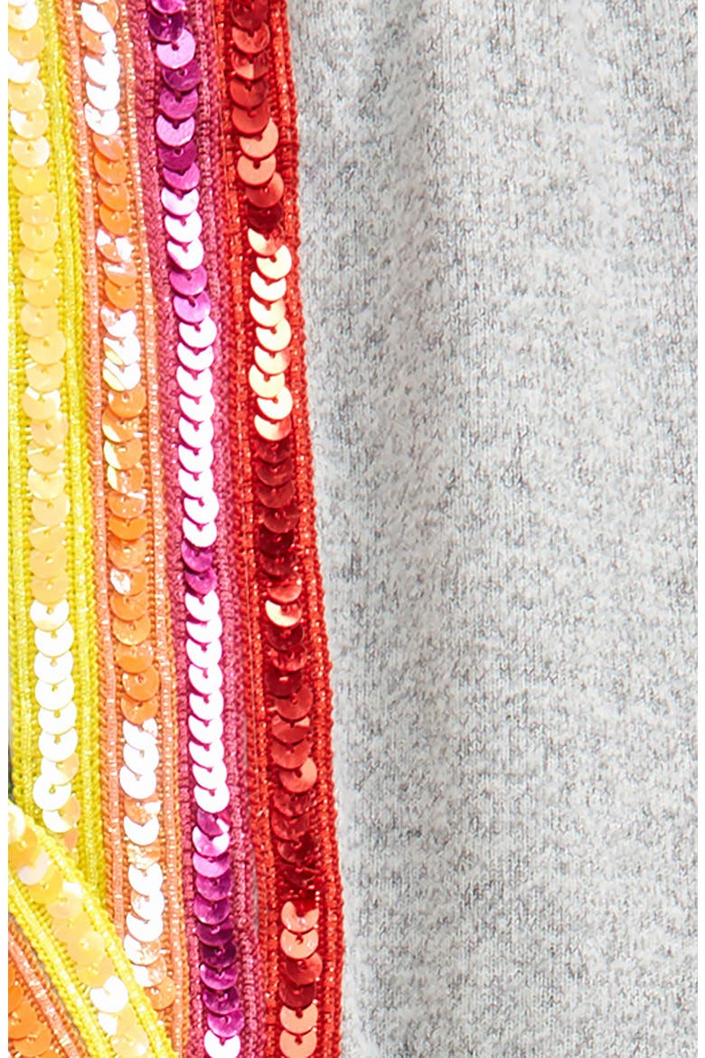 Sequin Rainbow Tracksuit Set, Alternate, color, GREY