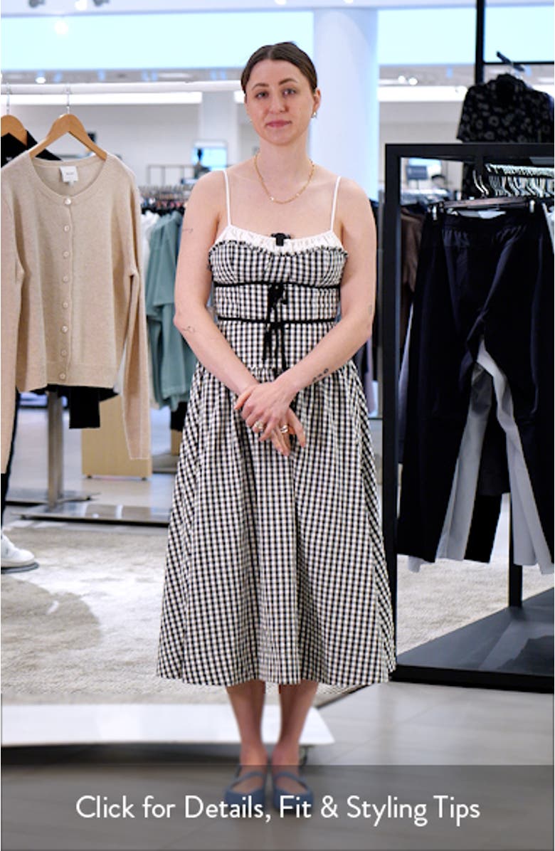 Georgia Gingham Sleeveless Midi Dress, sales video thumbnail