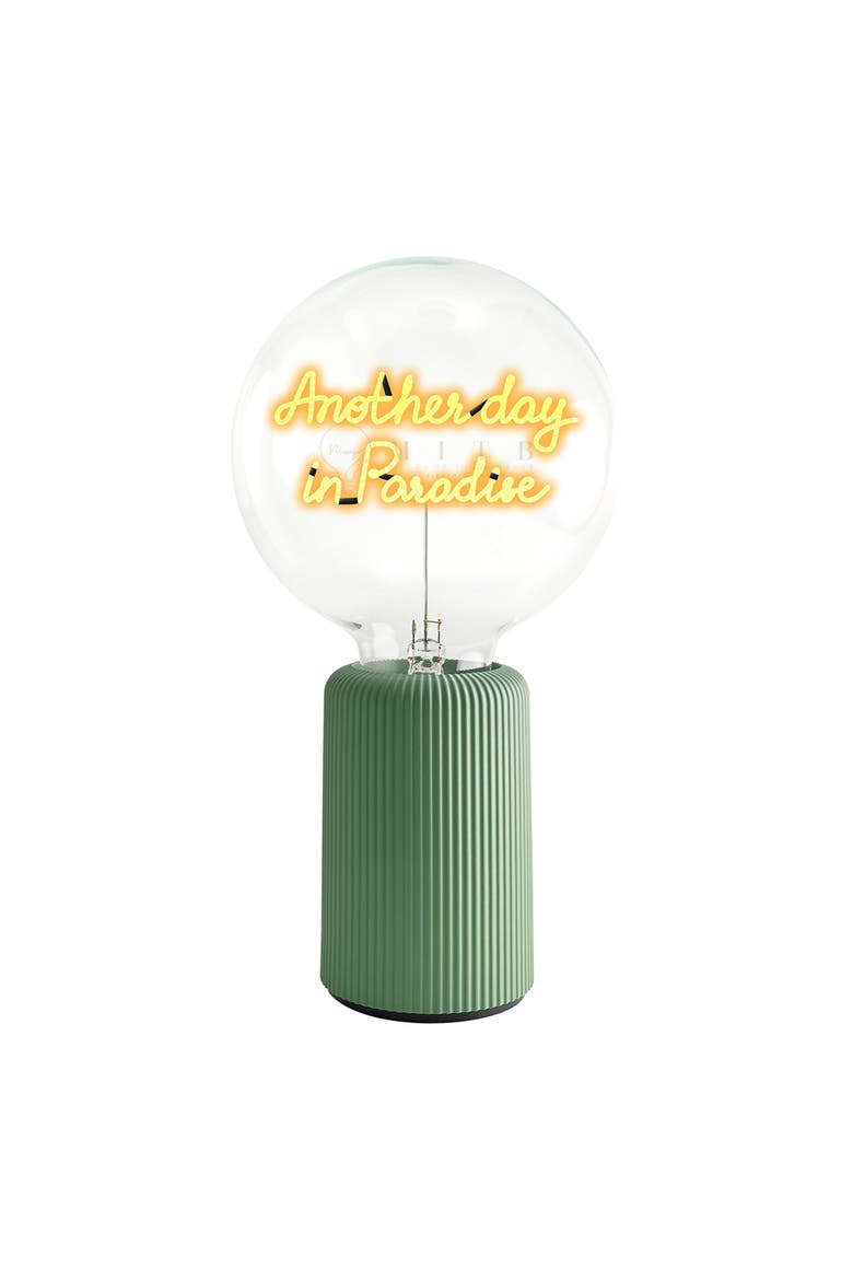 Another Day in Paradise Portable Table Lamp, Alternate, color, Olive