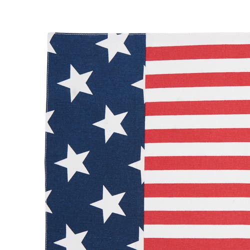 C & F Home C&f Home Patriotic Stars & Stripes American Flag Cotton Tabletop Placemats Set Of 6, 13" X 19" In Red