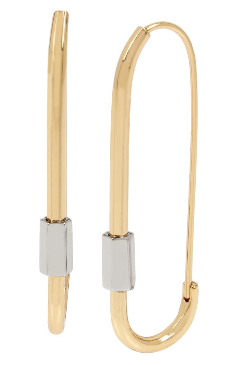 AllSaints Caribiner Hoop Earrings, Main, color,