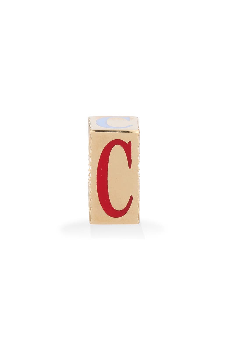 Initial Bead Charm, Alternate, color, YELLOW GOLD C