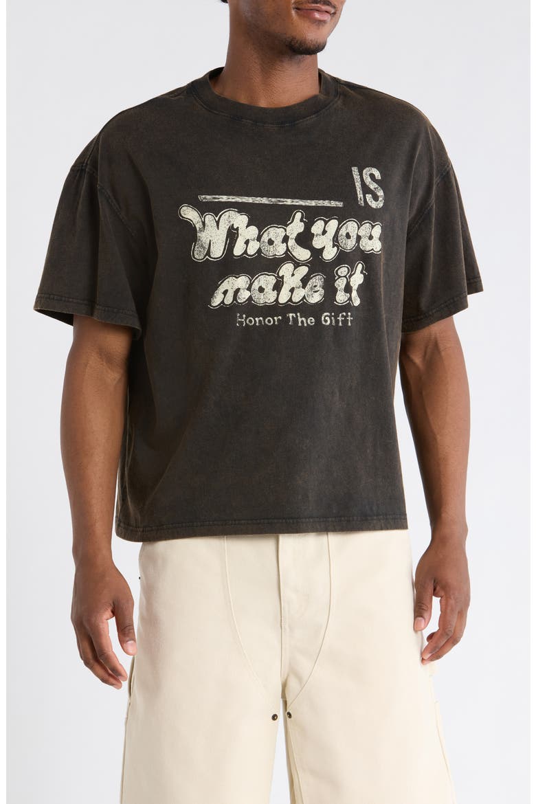 What You Make It Cotton Graphic T-Shirt, Main, color, BLACK
