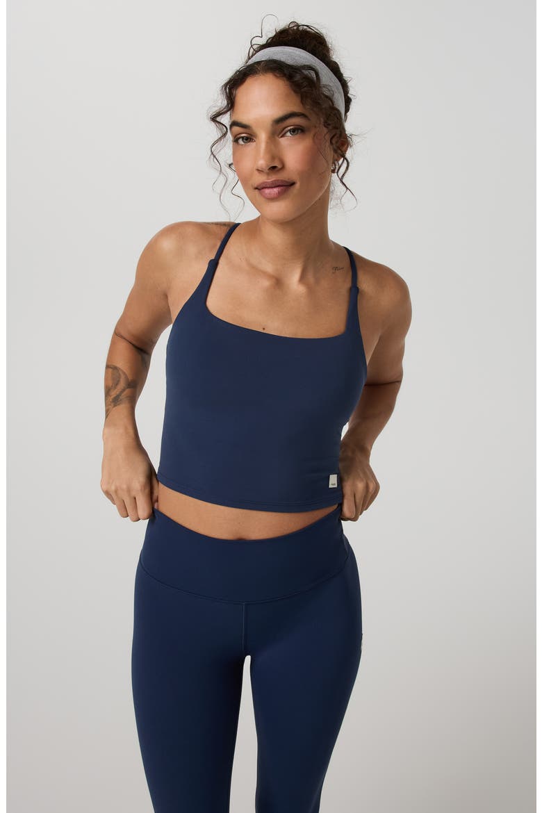 All the Feels Strappy Back Tank, Alternate, color, BLUE COAST