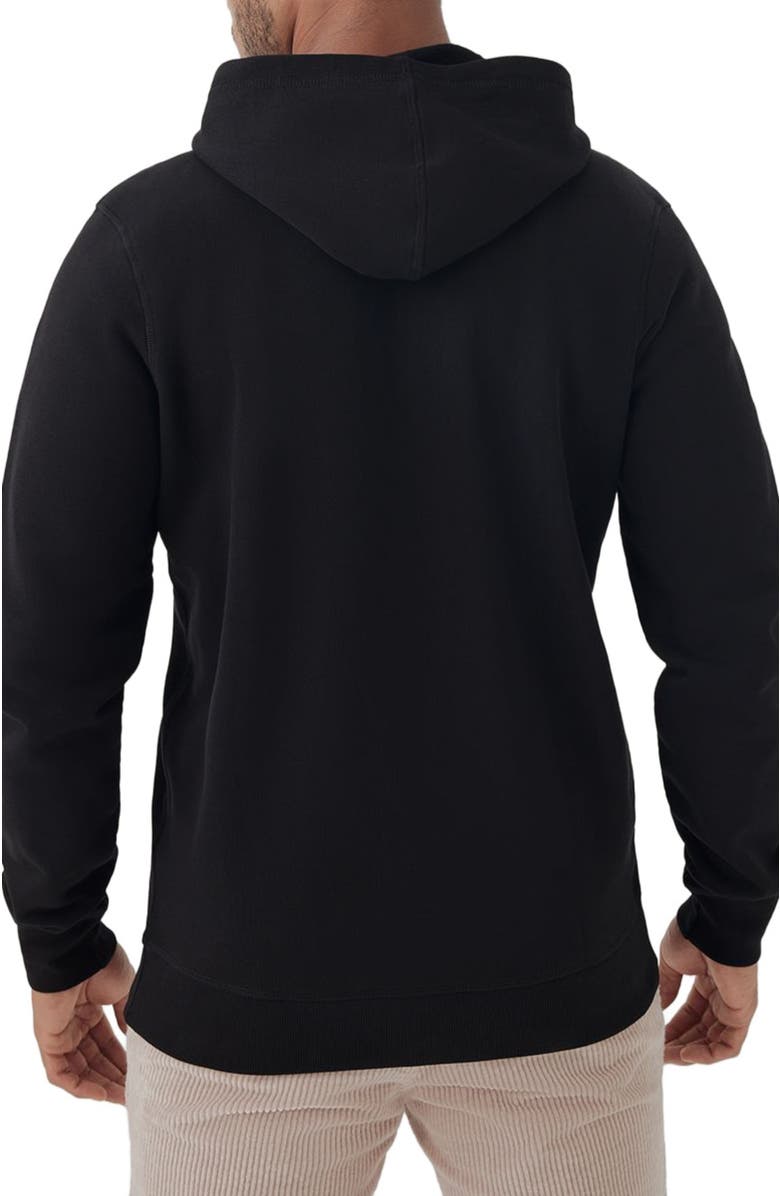 Pact Organic Brushed Fleece Zip Hoodie, Alternate, color, Black