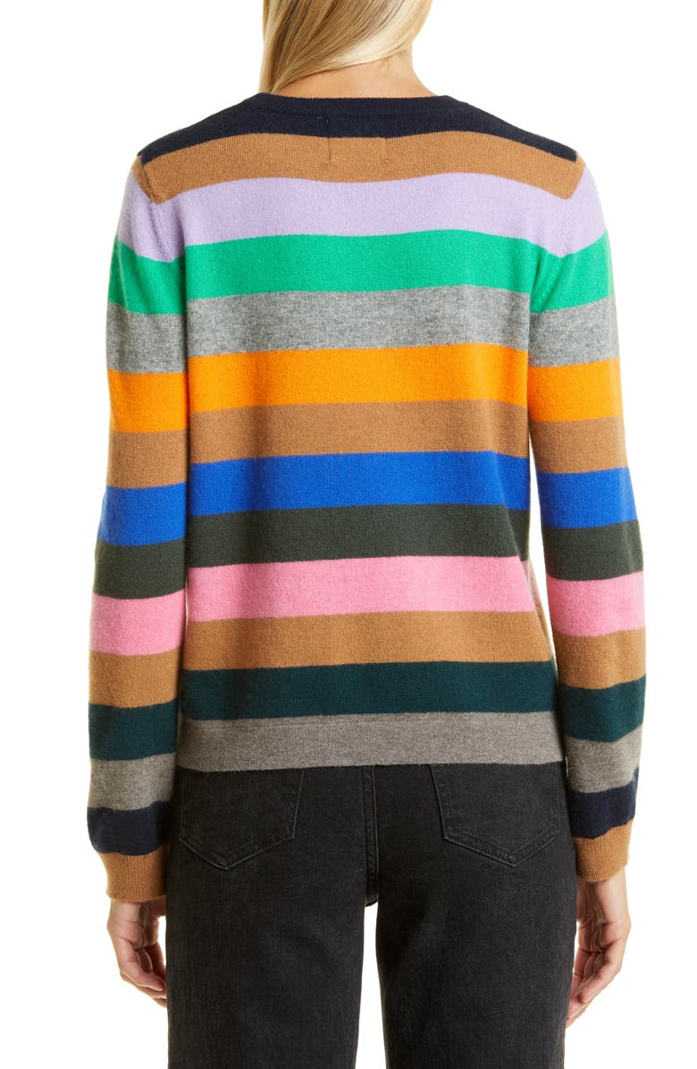 JUMPER 1234 Multistripe Crewneck Cashmere Sweater, Alternate, color,