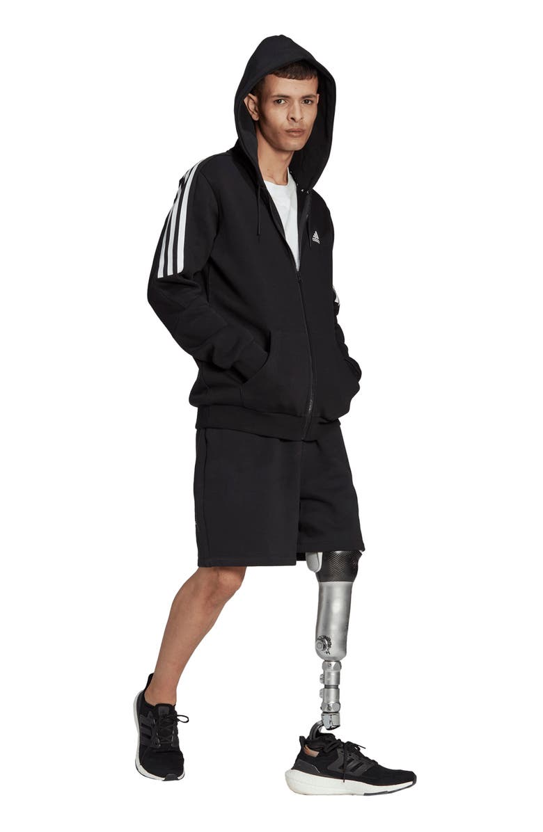 adidas Future Icons 3-Stripes Fleece Full-Zip Hoodie, Alternate, color,
